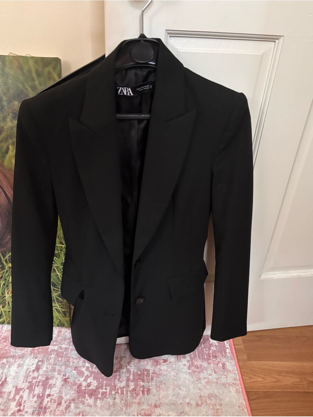 Zara Black Single-Breasted Men's Blazer